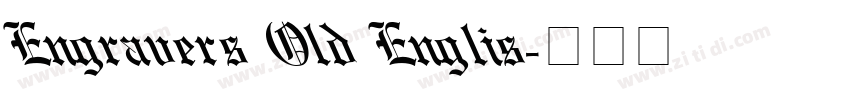 Engravers Old Englis字体转换